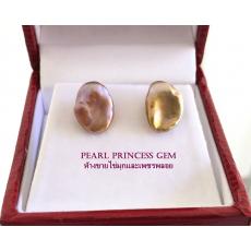 RARE Color Keshi Pearls Earrings:ต่างหูไข่มุกเคชิสีพิเศษตัวเรือนทอง